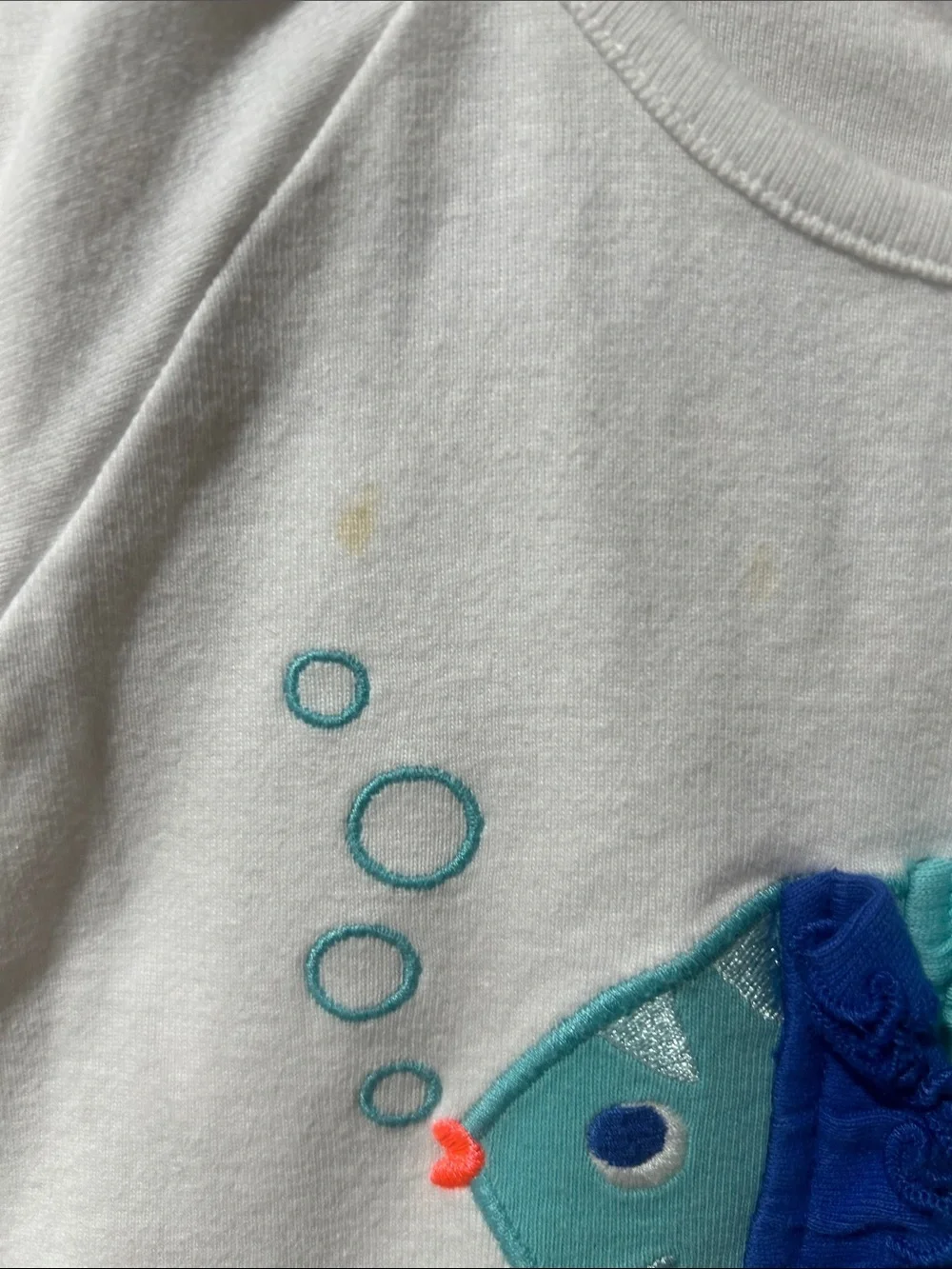 Gymboree Girls Embroidered Fish Top